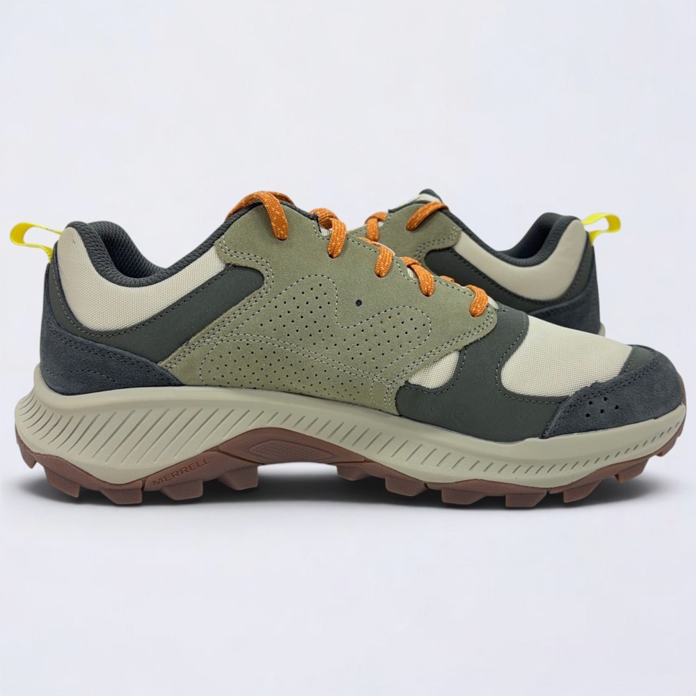 Merrell Tempo Sol Hiking Shoes Men's 11.5‎ Moss Green Tan Suede Mesh J038729 - Picture 5 of 11